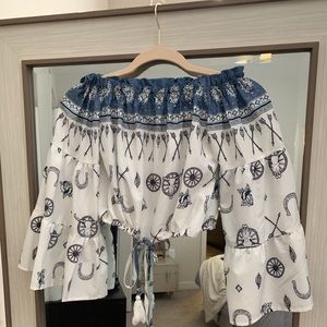 off the shoulder crop top